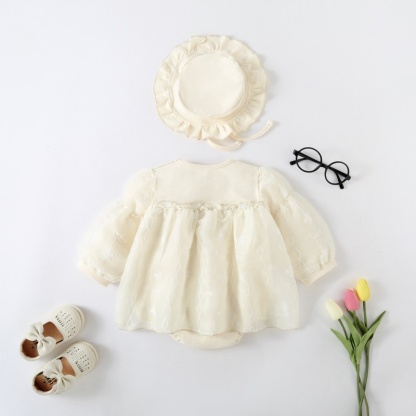 Baby Girl Big Bow Bodysuit with Hat