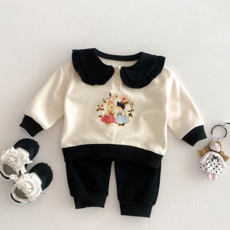 2pcs Baby Girl Cute Animal Princess Lapel Set