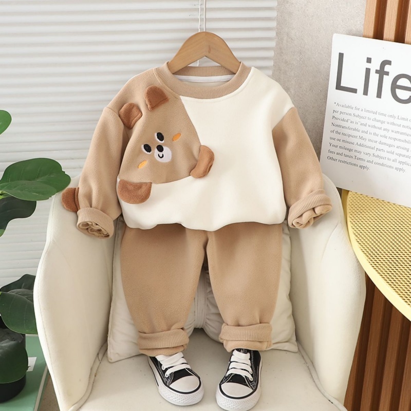 2pcs Baby Boy Colourblock Animal Rocker Set