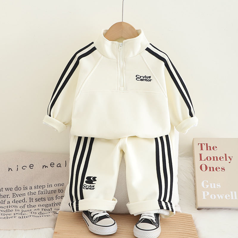2pcs Baby Boy Sweatshirt Sport Casual Set