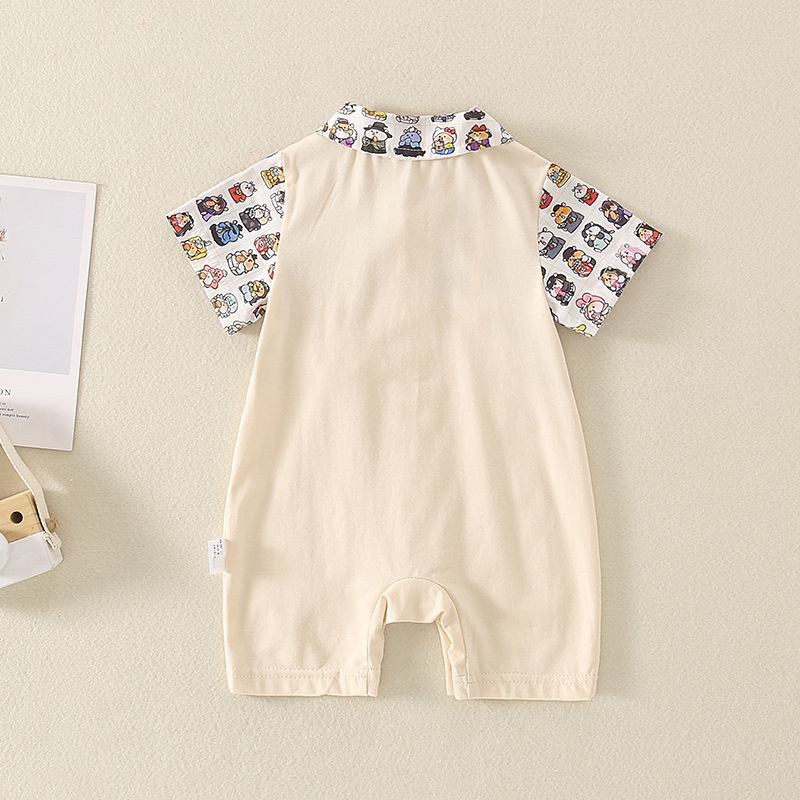 Baby Boy/Girl Cute Cartoon Panda Short Sleeve Romper