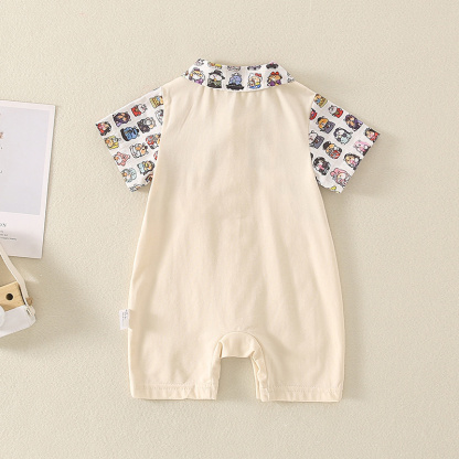 Baby Boy/Girl Cute Cartoon Panda Short Sleeve Romper