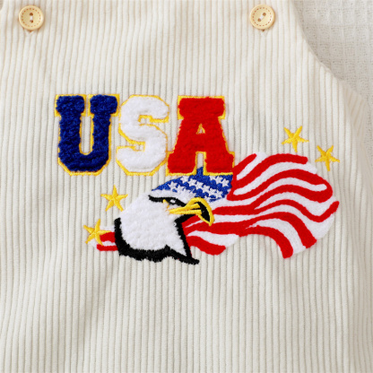 Baby Girl/Boy Independence Day Alphabet USA Bodysuit
