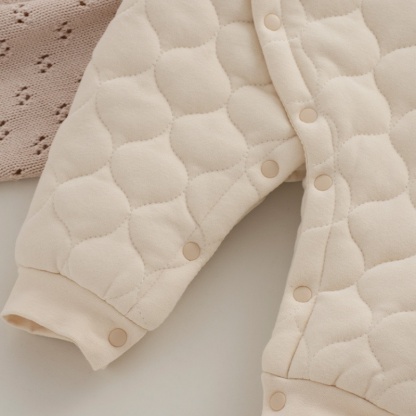 Baby Cute Bear Quilted Cotton Jacket Romper