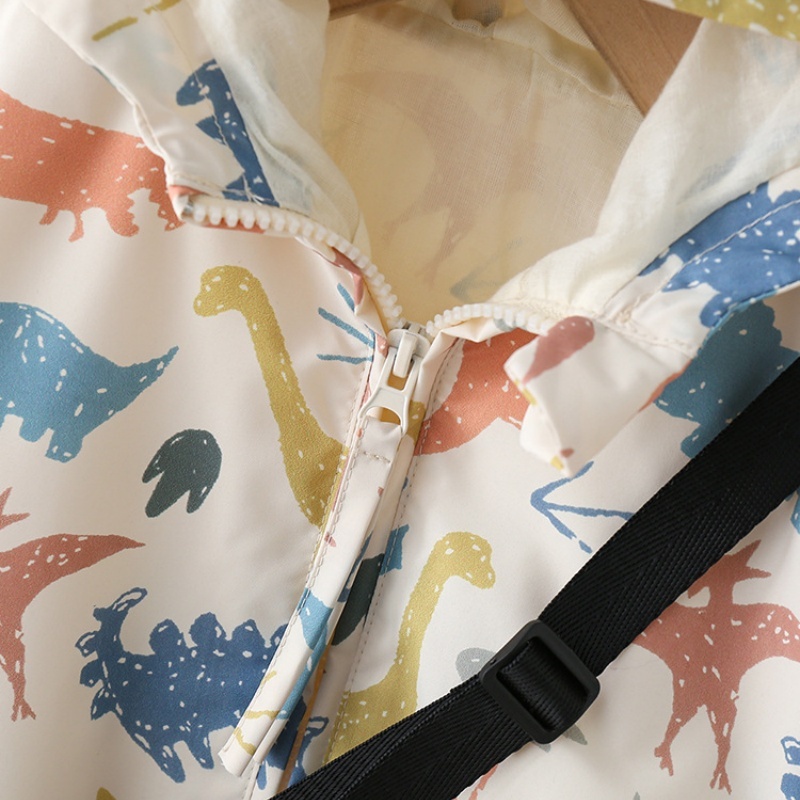 Baby Boy Cute Dinosaur Print Hoodie Romper