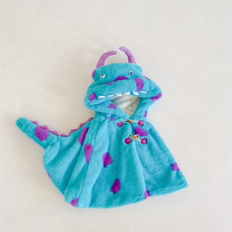 Baby Girl/Boy Padded and Thickened Maui Cartoon Poncho Top