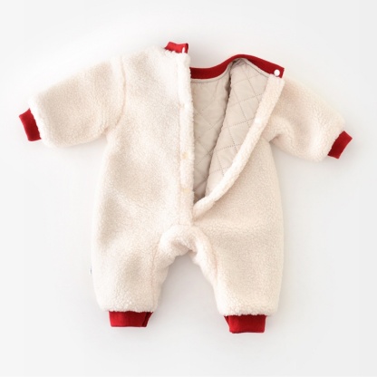 Baby Girl/Boy Thickened Christmas Cartoon Romper