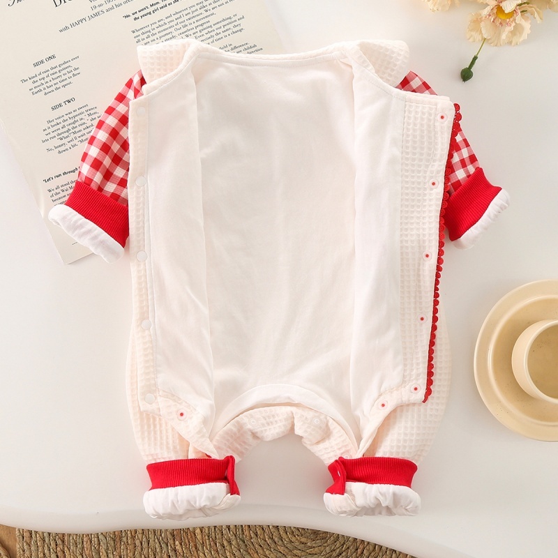 Baby Girl Cute Bunny Strawberry Romper