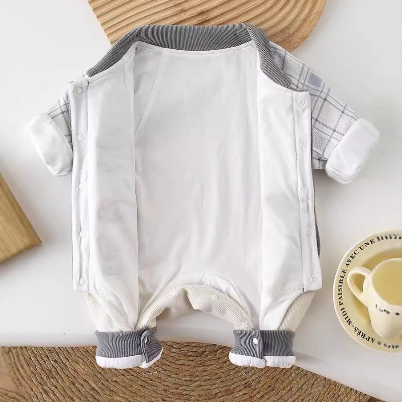 Baby Boy Cute Puppy Lapel Romper