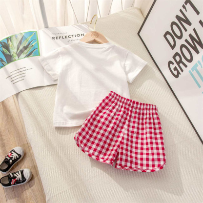 2pcs Baby Girl/Boy Cute Fruit Pattern T-shirt with Pant Set