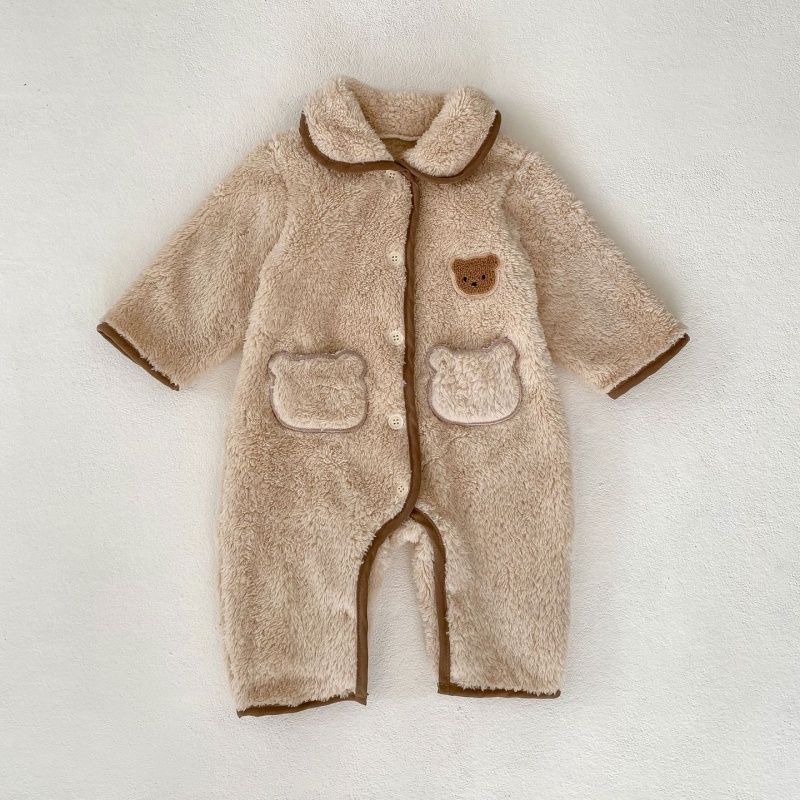Baby Girl/Boy Thickened Cute Bear Romper