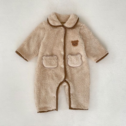 Baby Girl/Boy Thickened Cute Bear Romper