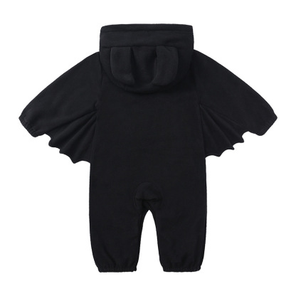 Baby Halloween Bat Hooded Imp Look Romper