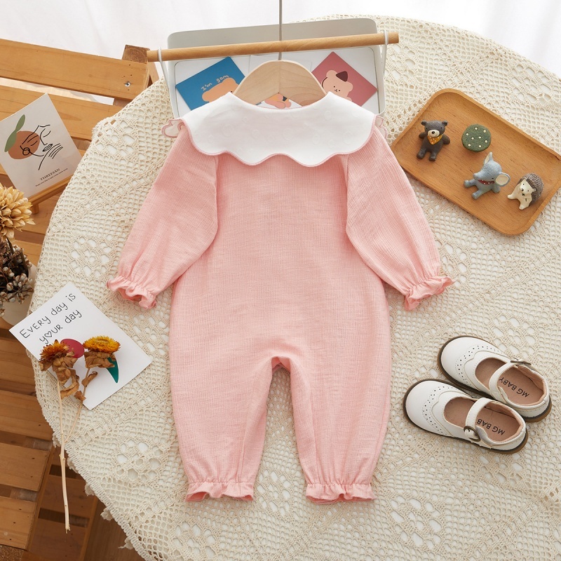 Baby Girl Cute Flower Collar Romper