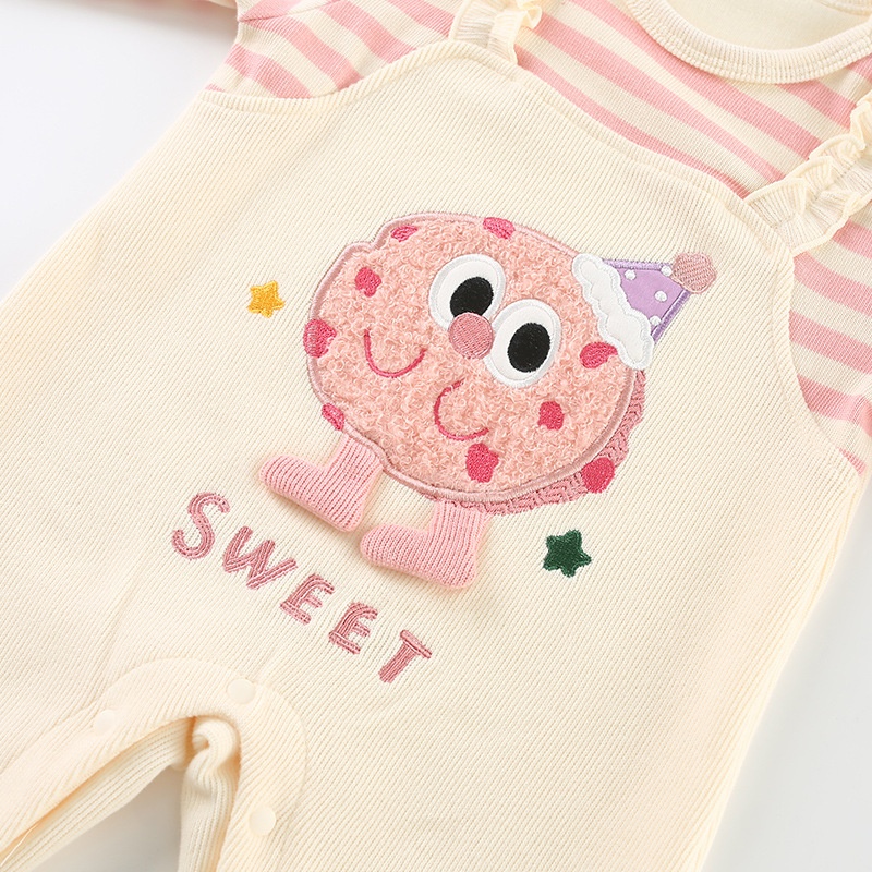 Baby Girl Eggplant Party Stripes Romper