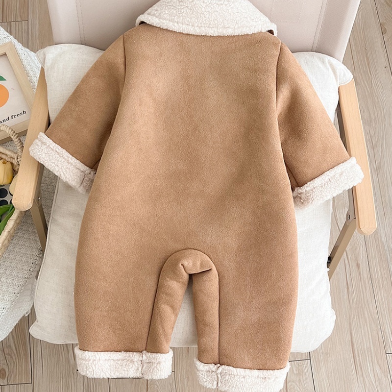 Baby Girl/Boy Faux Fur One Thickened Bear Romper