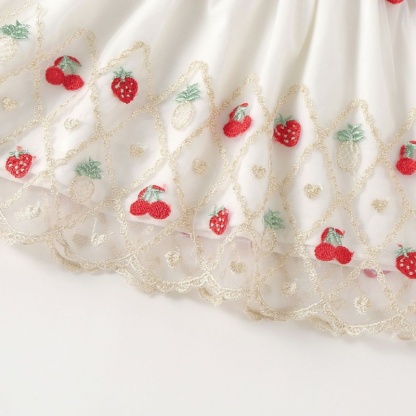 Baby Girl Long Sleeve Strawberry Dress with Hat