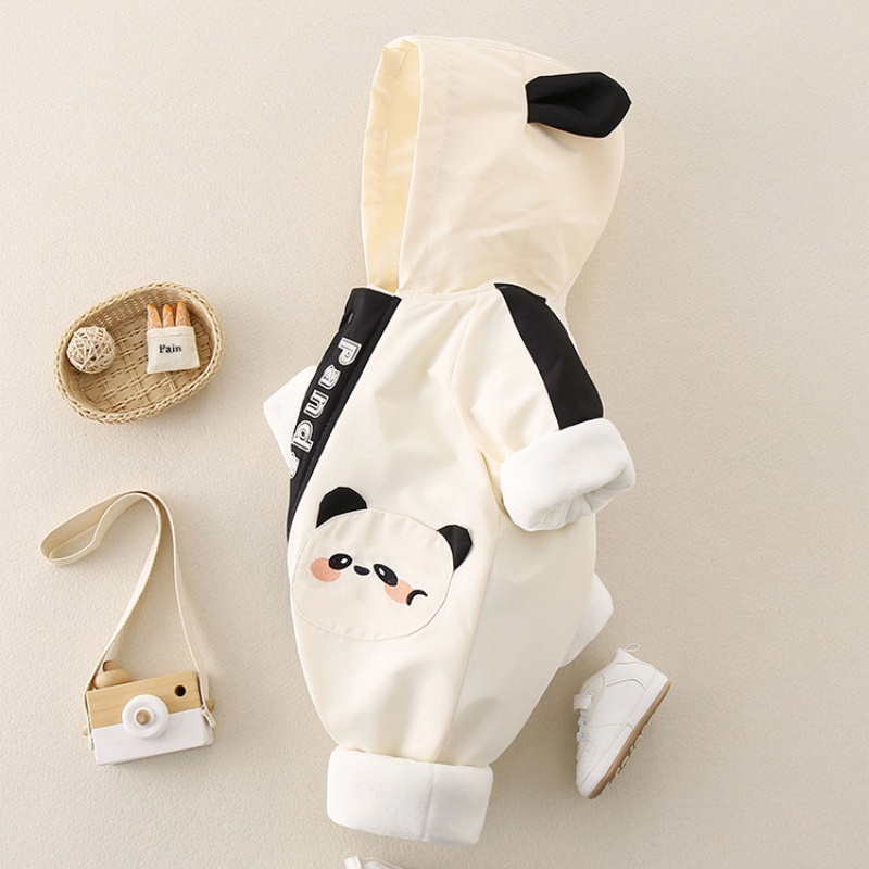 Baby Girl/Boy Long Sleeve Panda Cotton Jacket Romper