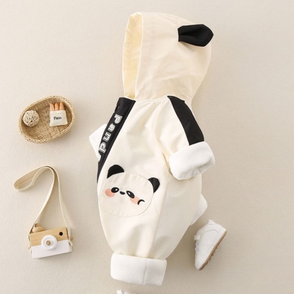 Baby Girl/Boy Long Sleeve Panda Cotton Jacket Romper