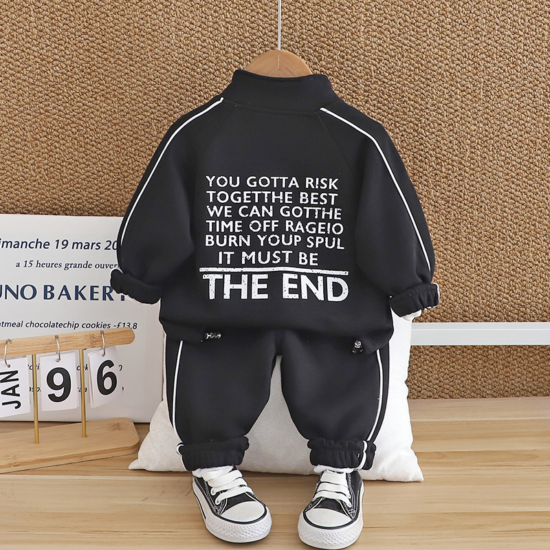 3pcs Baby Boy Long Sleeve Casual Sport Smiley Set