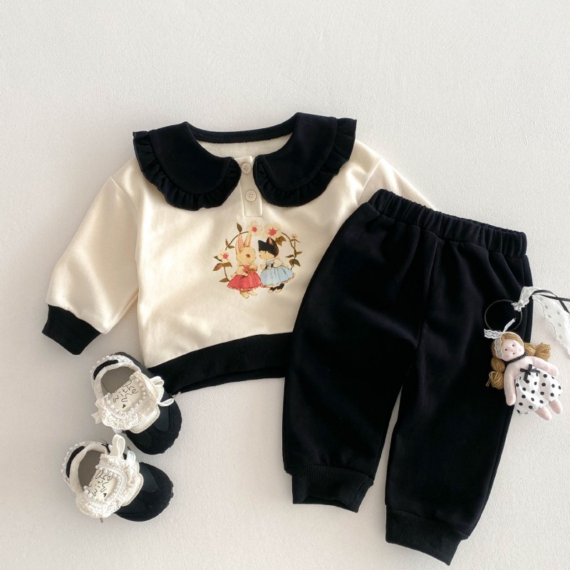 2pcs Baby Girl Cute Animal Princess Lapel Set