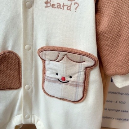 Baby Girl/Boy Cute Cartoon Bread Long Sleeve Romper