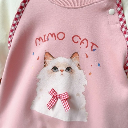 Baby Girl/Boy Cute Cartoon Kitten Elephant Long Sleeve Romper
