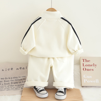 2pcs Baby Boy Sweatshirt Sport Casual Set