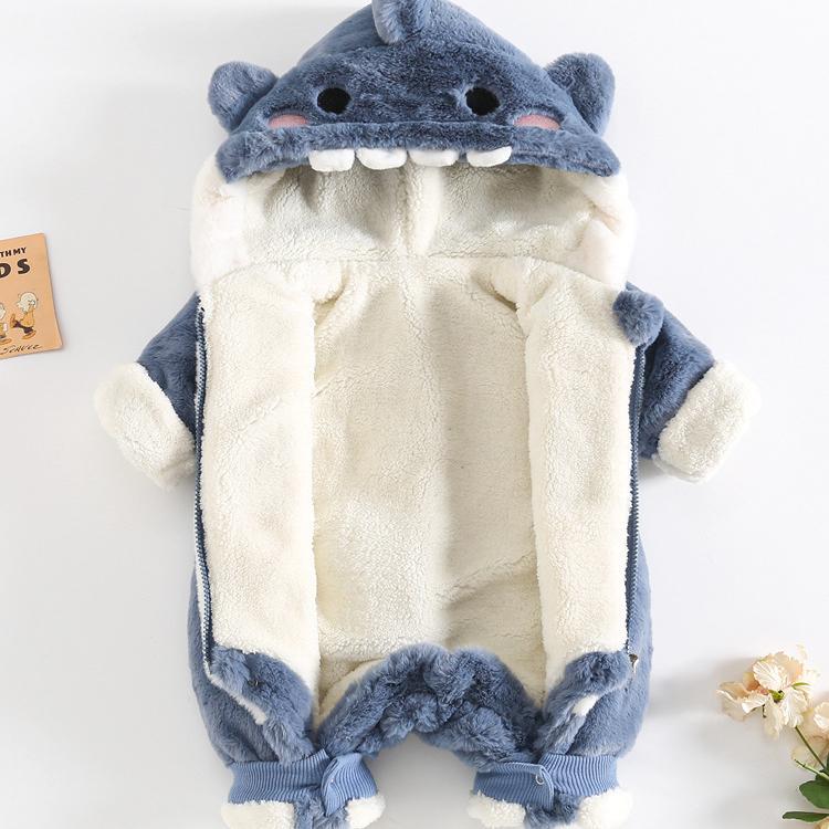 Baby Padded Blue Monster Romper