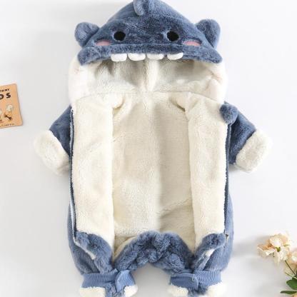 Baby Padded Blue Monster Romper