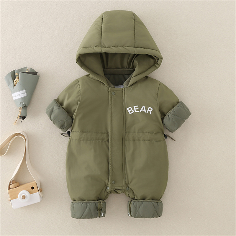 Baby Girl Cute Fluffy Rabbit Padded Fleece Double Layer Long Sleeve Ro