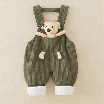 Baby Boy Cute Bear Bib Pants Romper
