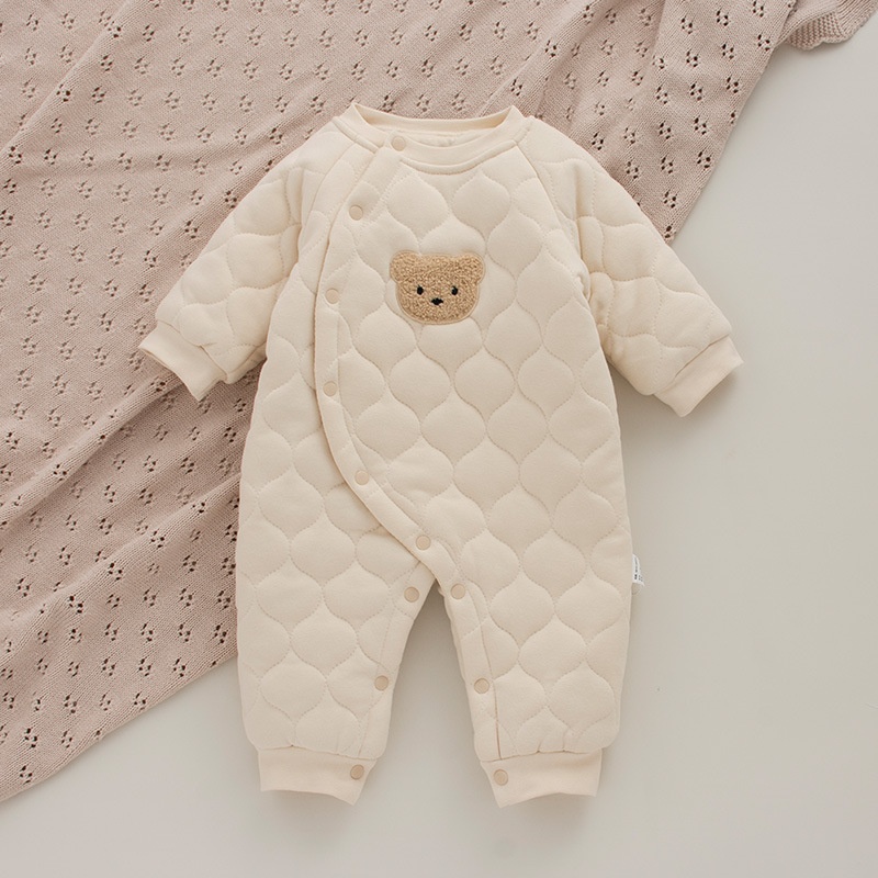 Baby Cute Bear Quilted Cotton Jacket Romper