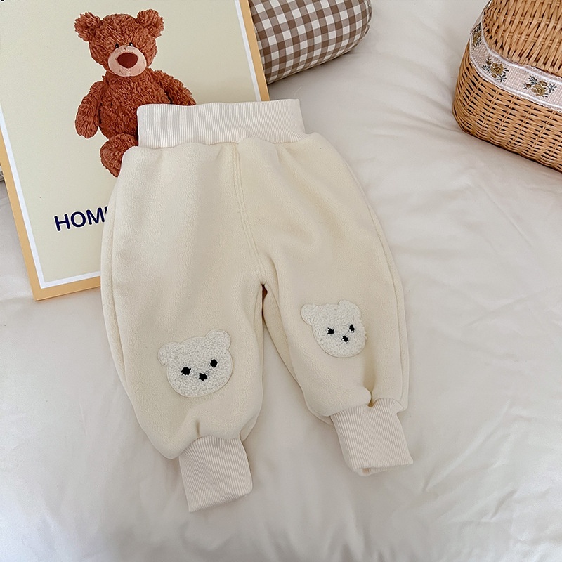 Baby Girl Cute Fluffy Rabbit Padded Fleece Double Layer Long Sleeve Ro