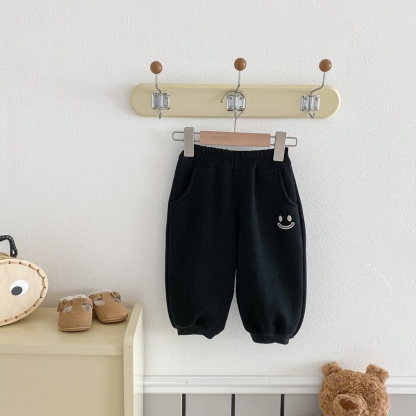 Baby Boy/Girl Fashion Casual Smiley Face Print Back Pocket Pants