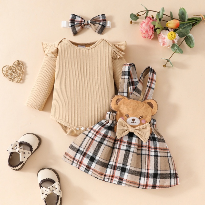 Baby Girl Cute Fluffy Rabbit Padded Fleece Double Layer Long Sleeve Ro
