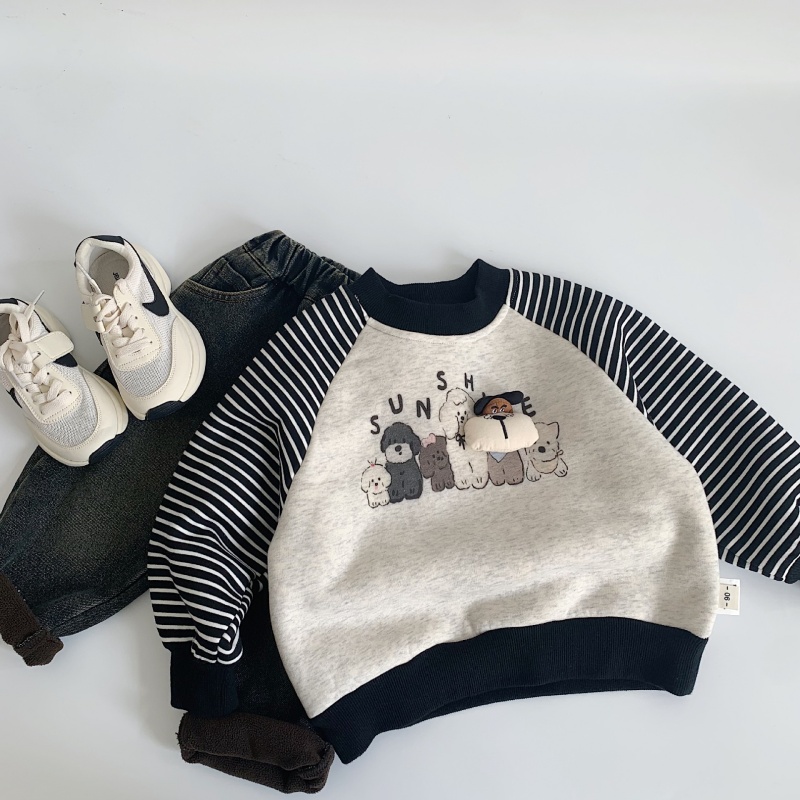 Baby Boy Cartoon Puppy Shoulder Plug Top