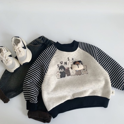 Baby Boy Cartoon Puppy Shoulder Plug Top