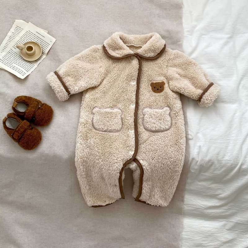 Baby Girl/Boy Thickened Cute Bear Romper