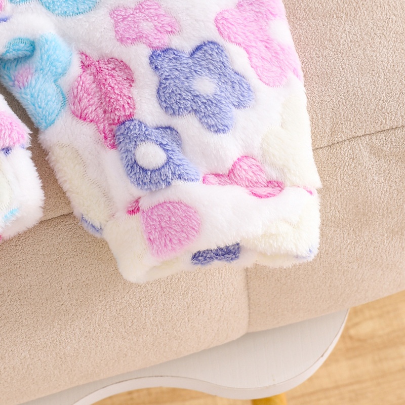 Baby Girl Colourful Floral Flannel Romper