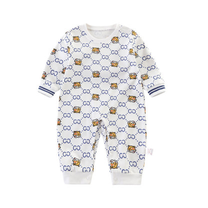 Baby Boy Overprinted Tiger Head Romper
