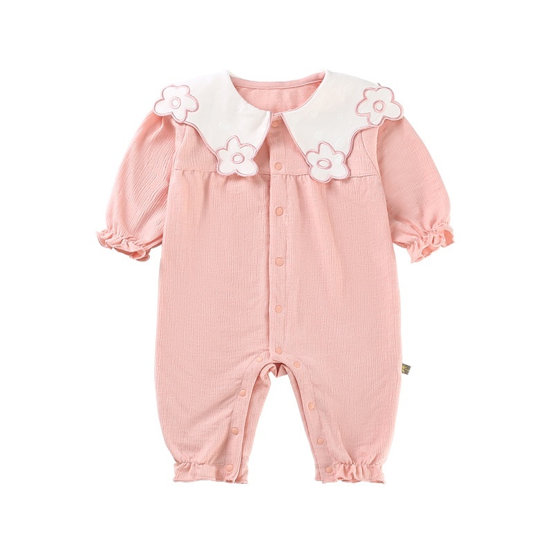 Baby Girl Cute Flower Collar Romper