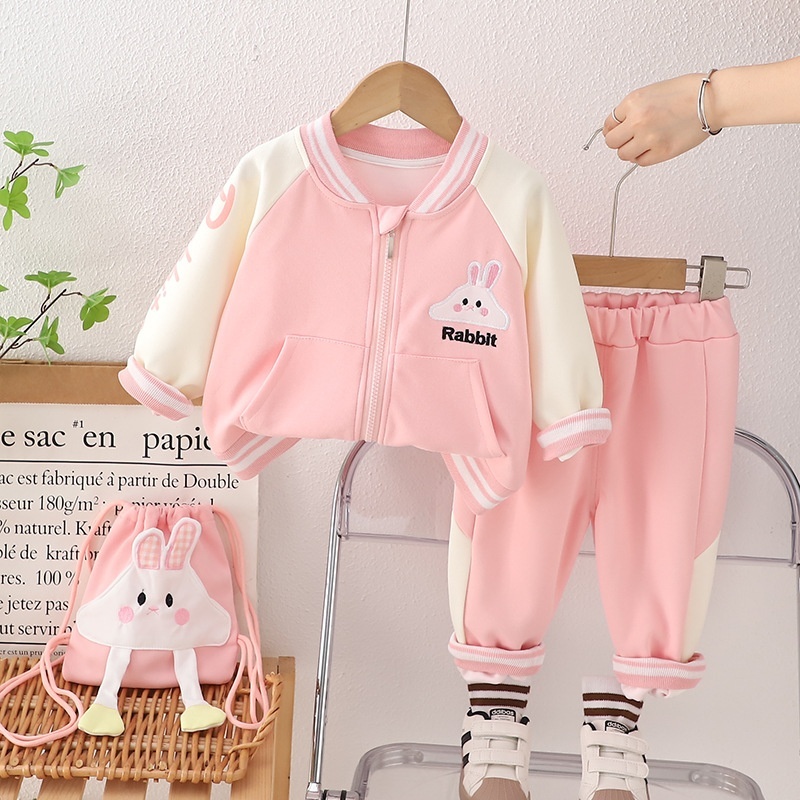 3pcs Baby Girl Cute Rabbit with Backpack Set