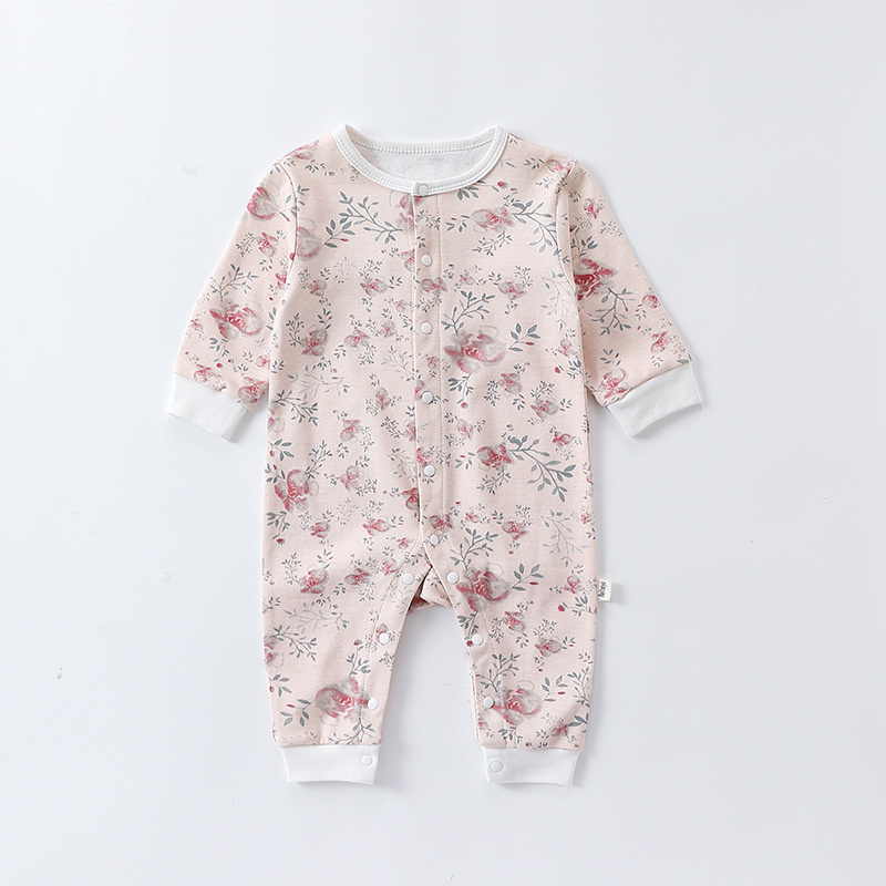 Baby Boy/Girl Flower Plants Long Sleeve Romper