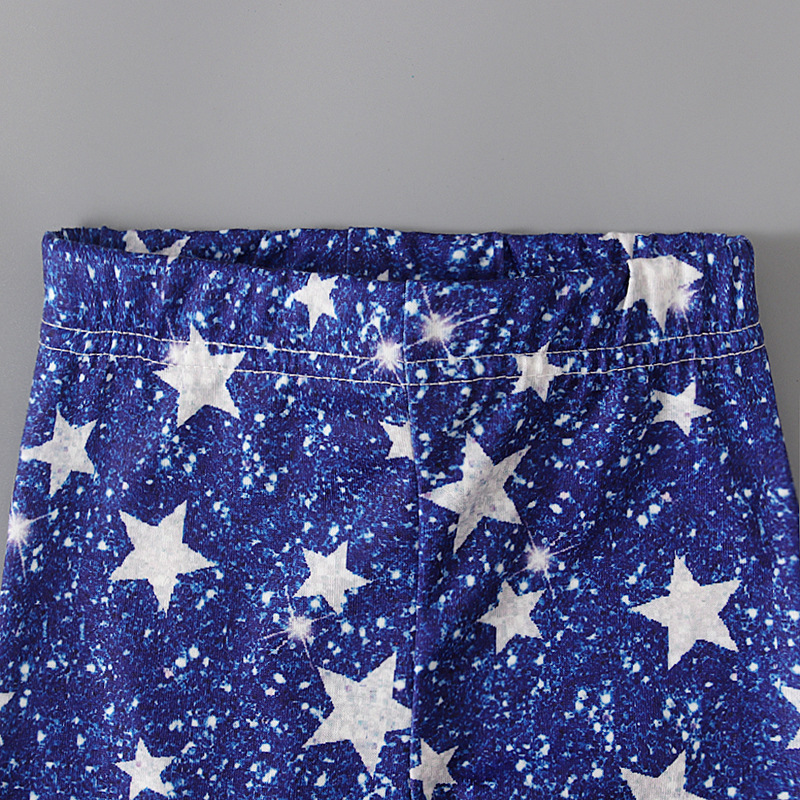 2pcs Baby Girl American Independence Day Letters T-shirt with Flared pants Set
