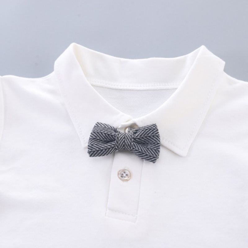 3pcs Baby Boy Bow Tie Vest Suit