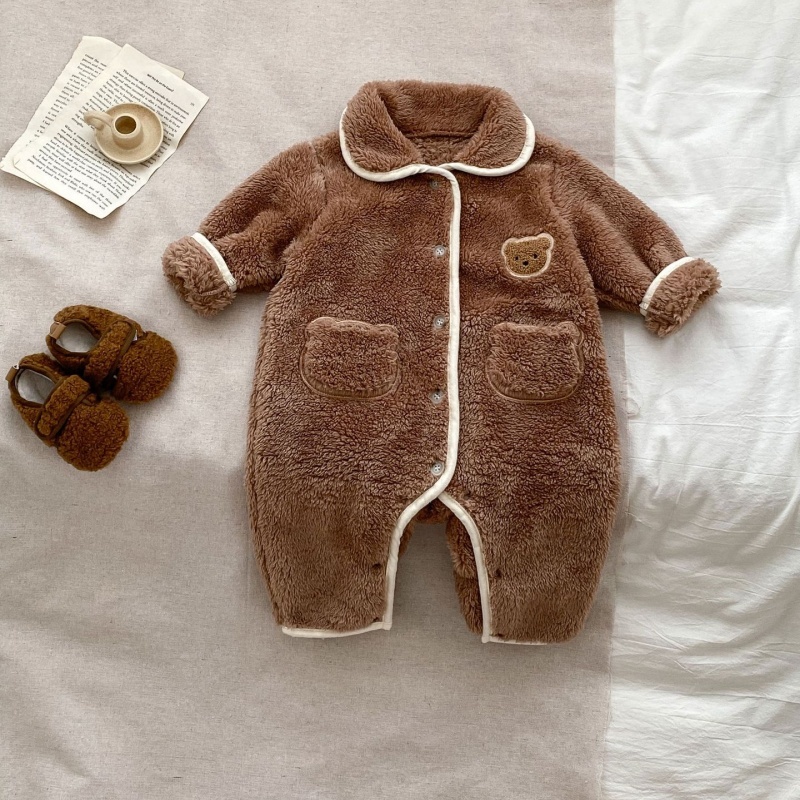 Baby Girl/Boy Thickened Cute Bear Romper