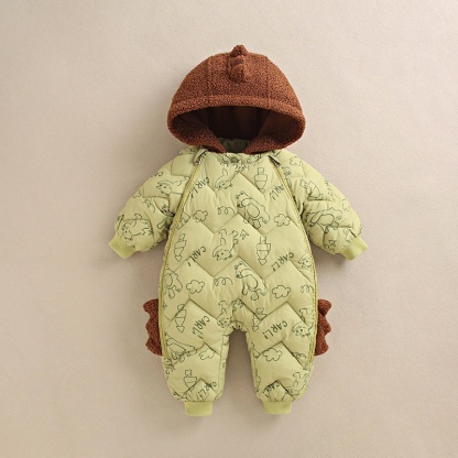 Baby Boy/Girl Cute Animal Hooded Cotton Padded Romper