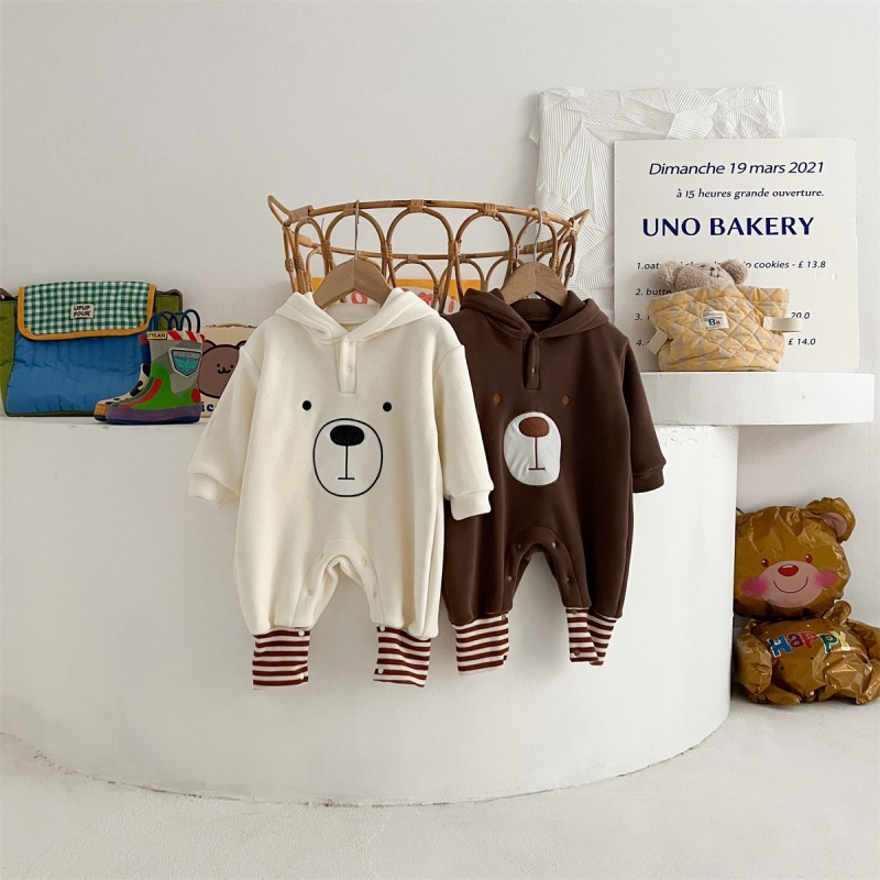 Baby Girl/Boy Cute Bear Ears Hoodie Long Sleeve Romper