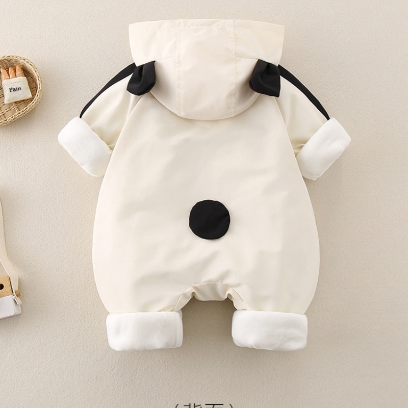 Baby Girl/Boy Long Sleeve Panda Cotton Jacket Romper